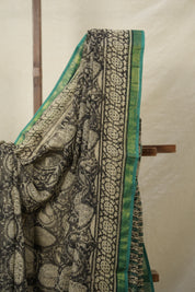 Green HBP Kota Doria Saree - SRGKDS207