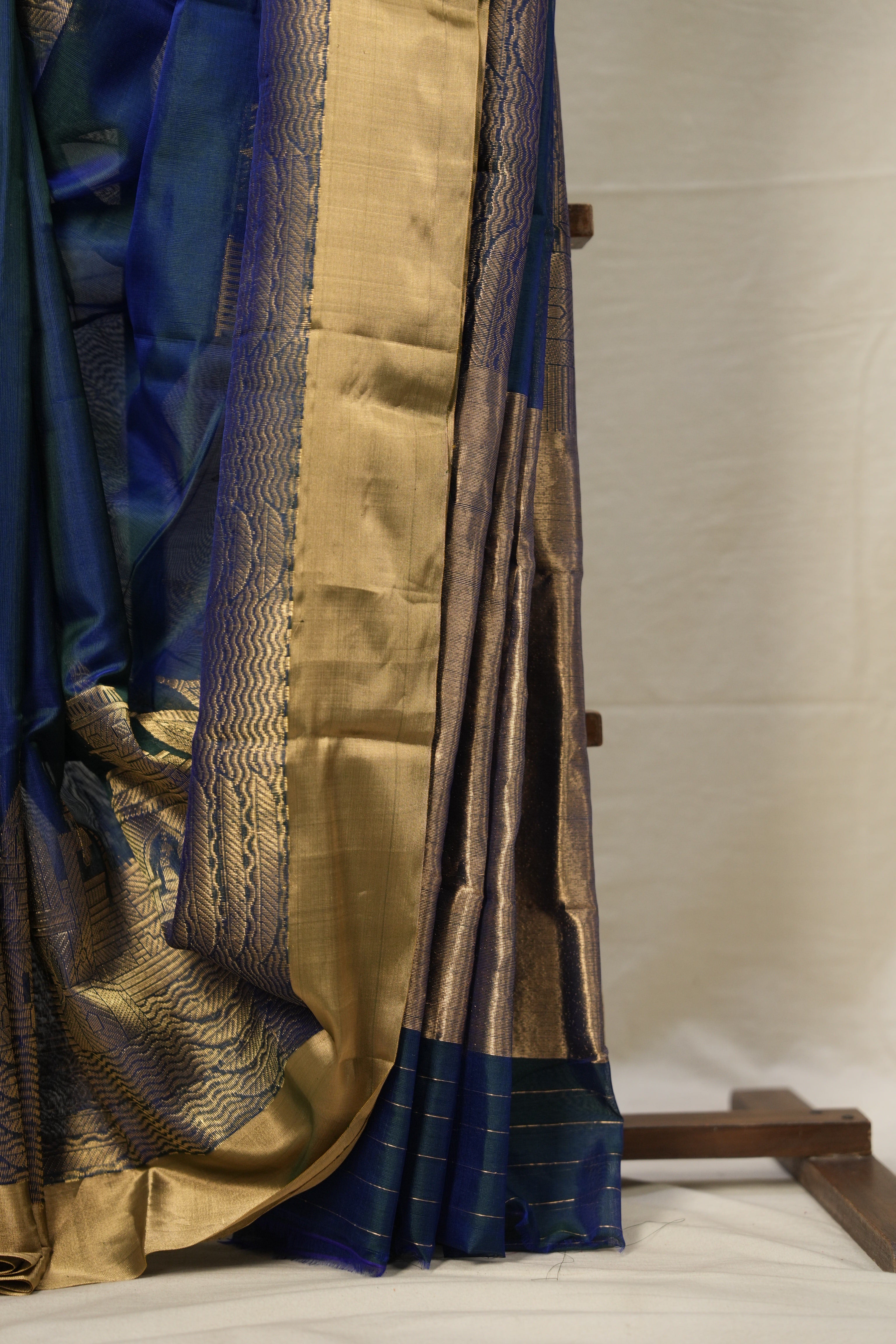 Peacock Blue Chanderi Silk Saree - SRPBCSS517