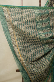 Green HBP Kota Doria Saree - SRGKDS207