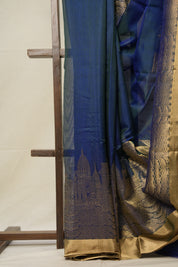 Peacock Blue Chanderi Silk Saree - SRPBCSS517