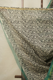 Green HBP Kota Doria Saree - SRGKDS207