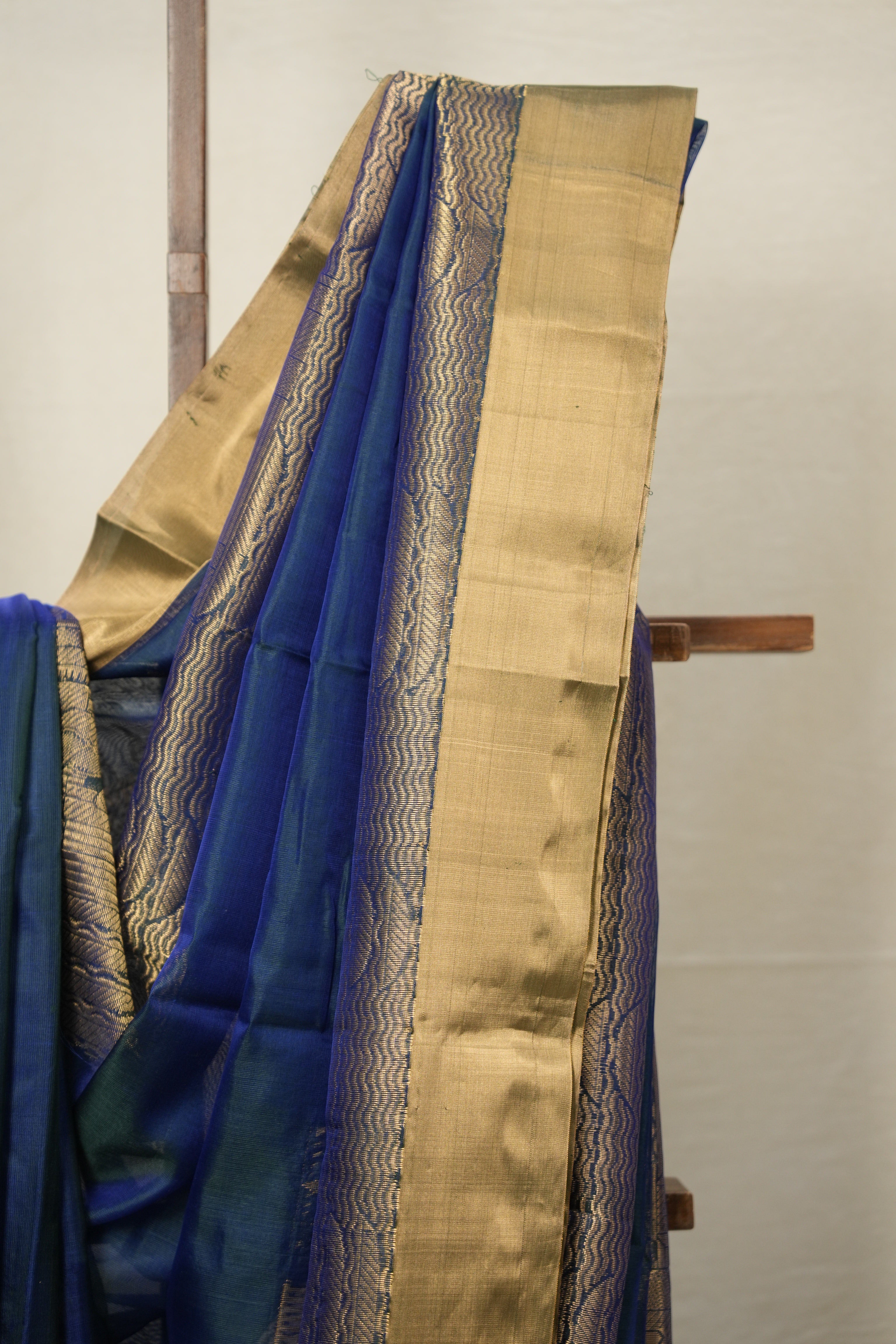 Peacock Blue Chanderi Silk Saree - SRPBCSS517