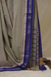 Pista Green Cotton Mangalgiri Saree - SRGCMS84