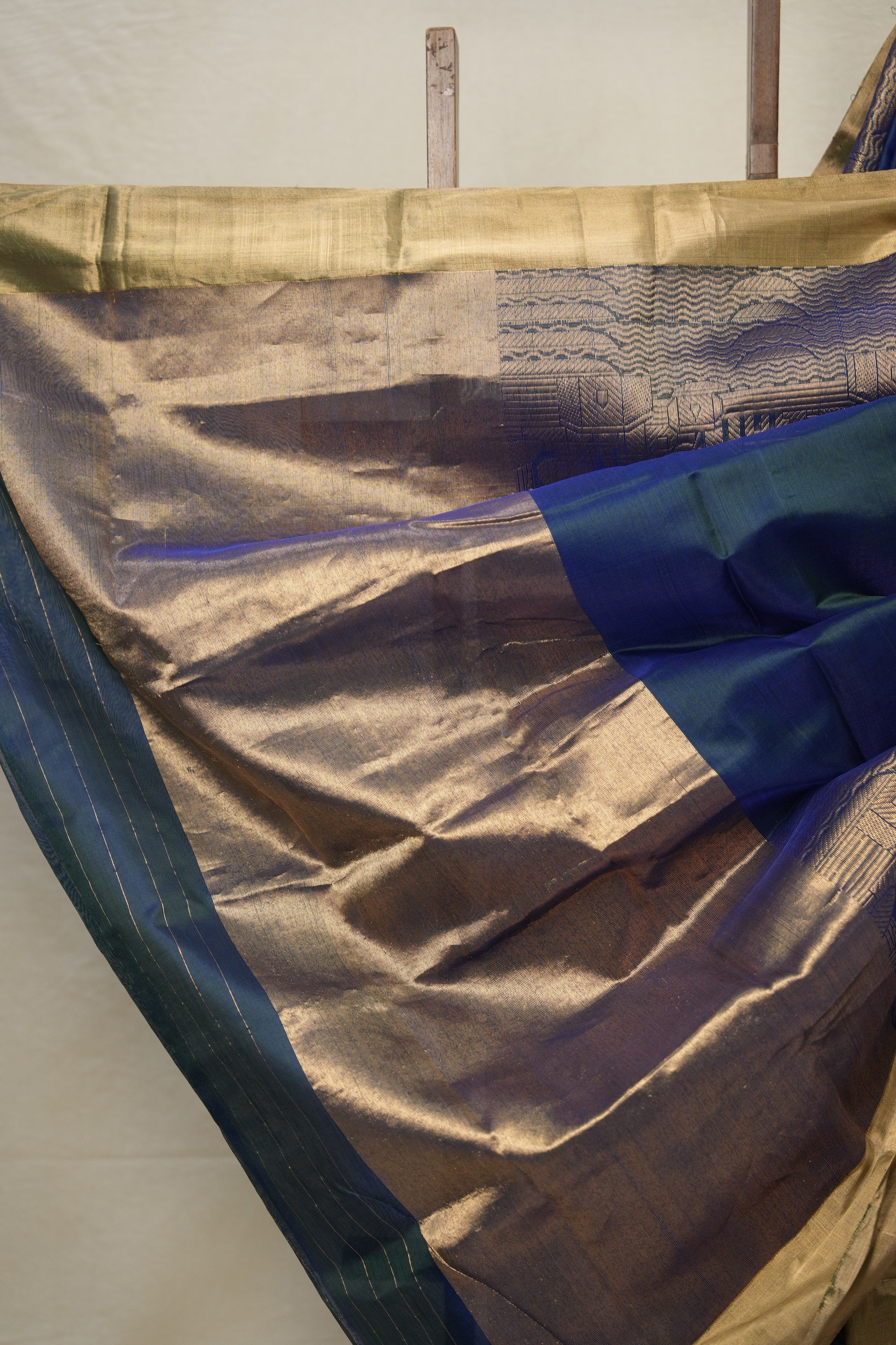 Peacock Blue Chanderi Silk Saree - SRPBCSS517