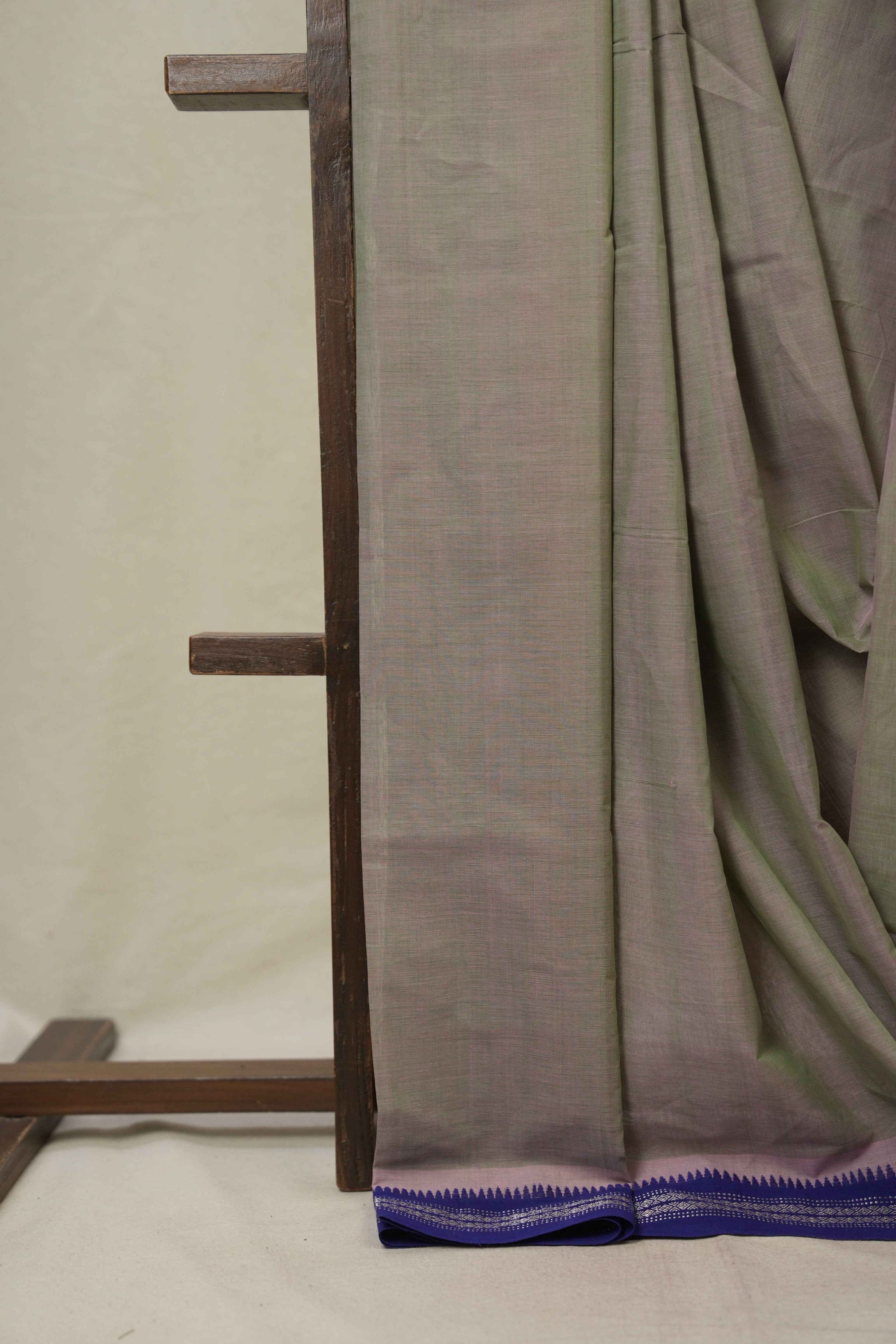 Pista Green Cotton Mangalgiri Saree - SRGCMS84