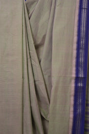 Pista Green Cotton Mangalgiri Saree - SRGCMS84