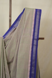 Pista Green Cotton Mangalgiri Saree - SRGCMS84