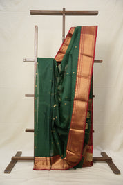 Green Chanderi Silk Saree - SRGCSS486