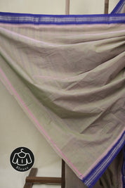 Pista Green Cotton Mangalgiri Saree - SRGCMS84