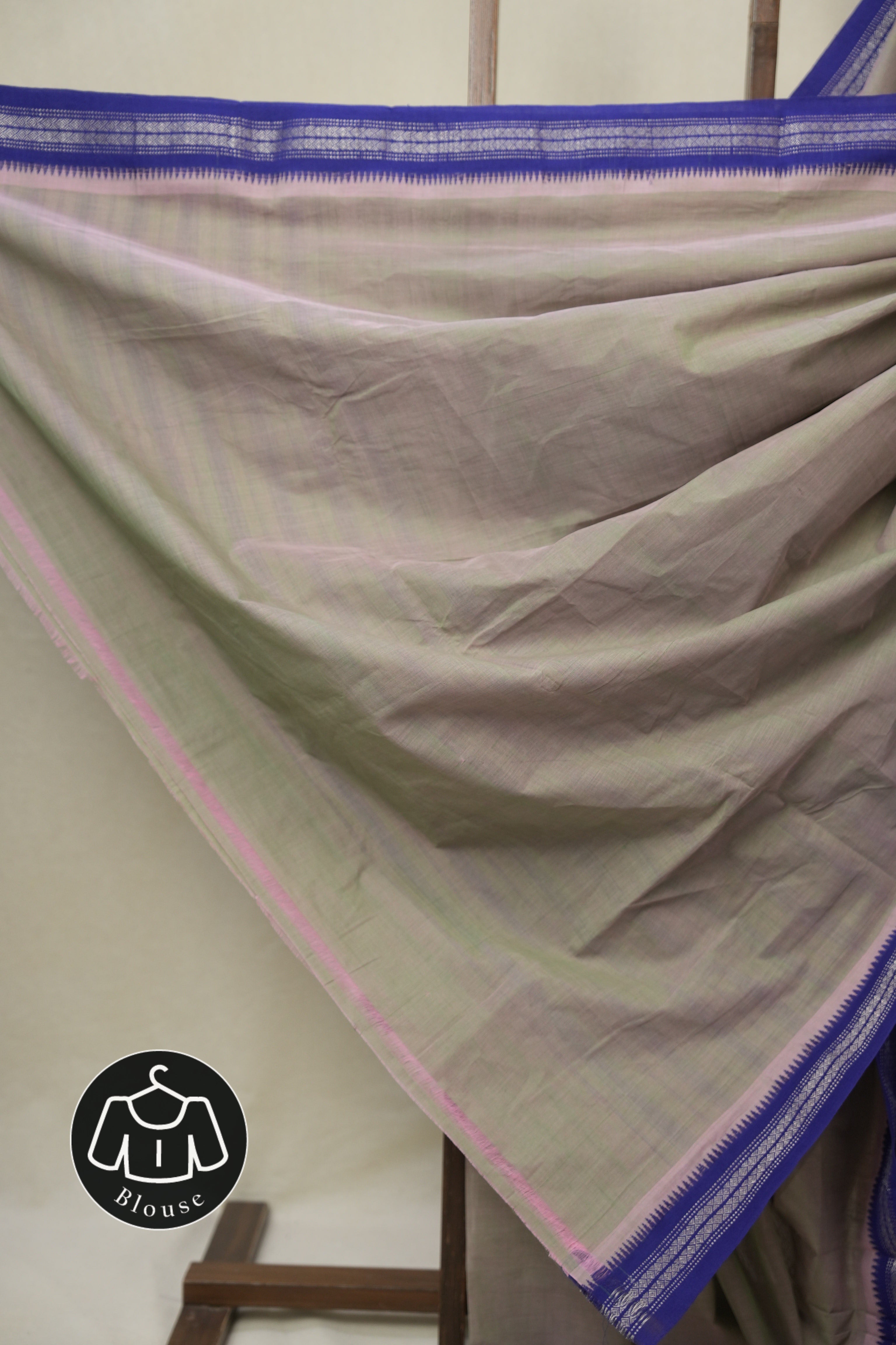 Pista Green Cotton Mangalgiri Saree - SRGCMS84