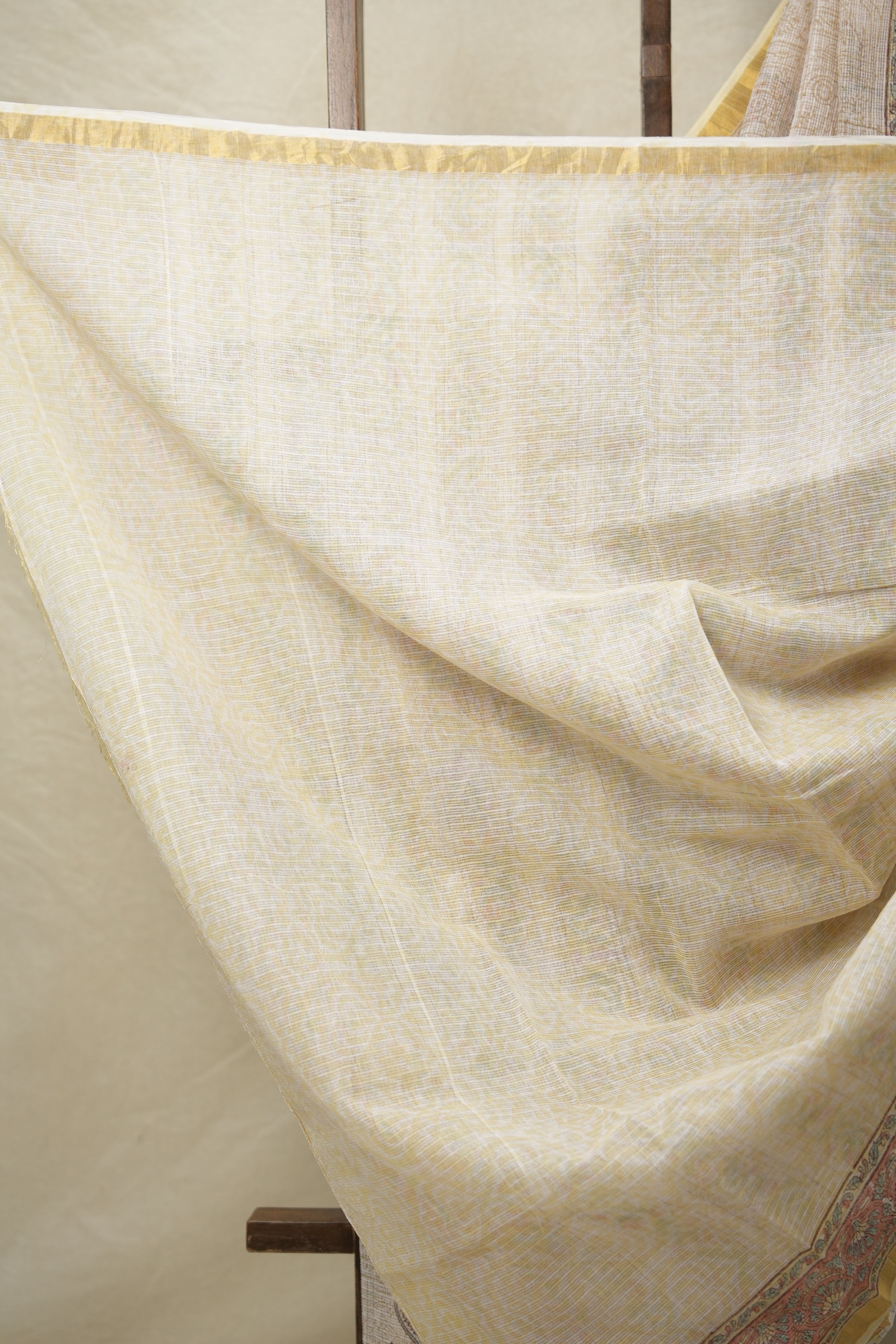 Lemon Yellow HBP Kota Doria Saree - SRLYKDS208