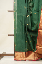 Green Chanderi Silk Saree - SRGCSS486