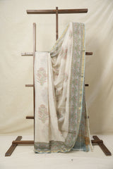 Pearl White HBP Kota Doria Saree - SRPWKDS213