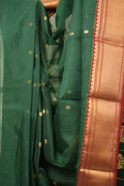 Green Chanderi Silk Saree - SRGCSS486