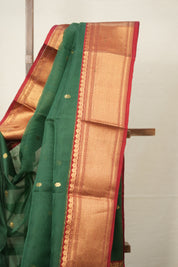 Green Chanderi Silk Saree - SRGCSS486