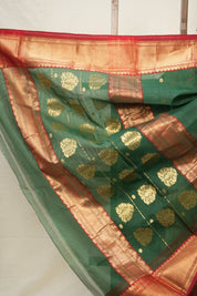 Green Chanderi Silk Saree - SRGCSS486