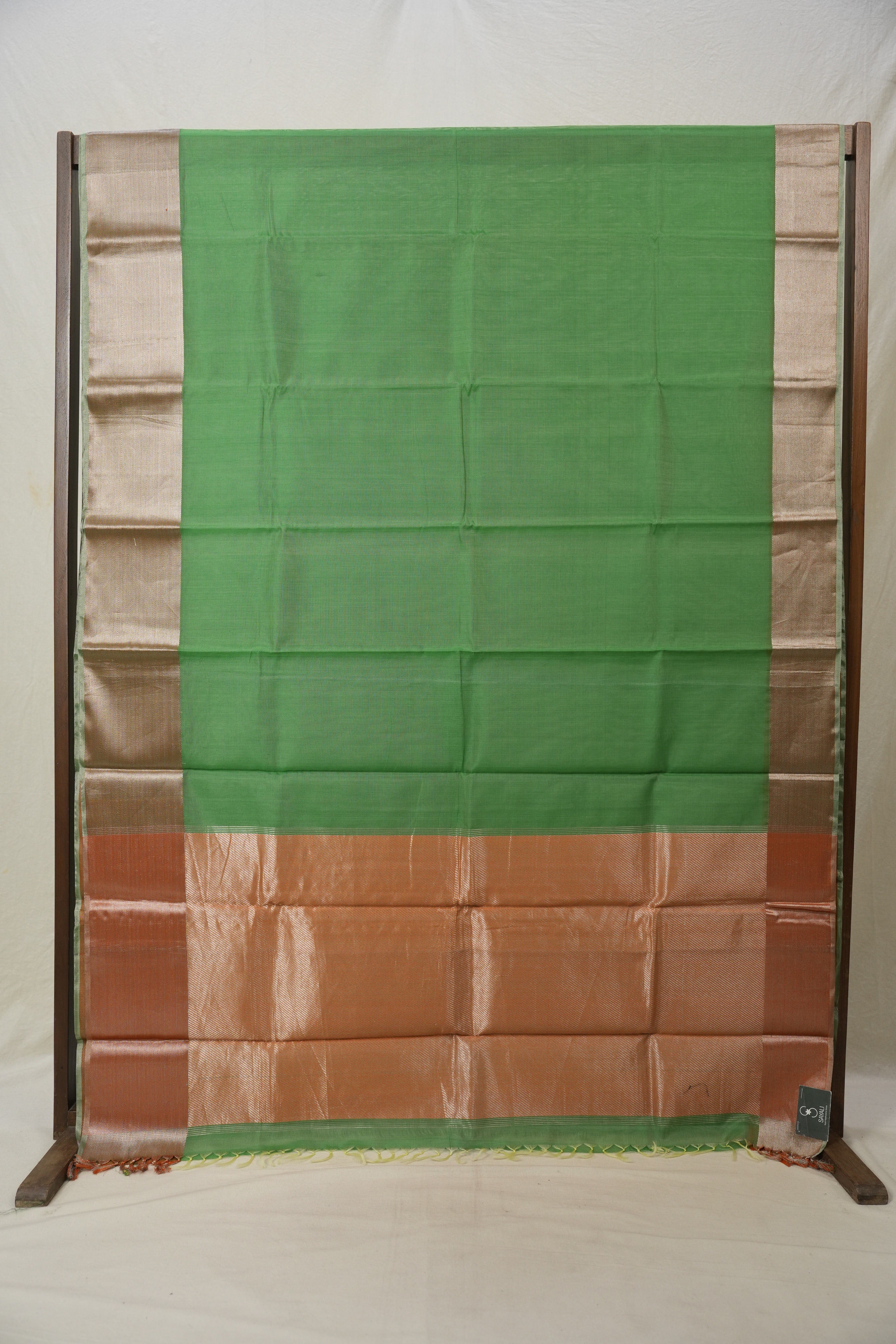 Green Chanderi Silk Saree-SRGCSS38
