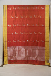 Tomato Red Chanderi Silk Saree - SRTRCSS233