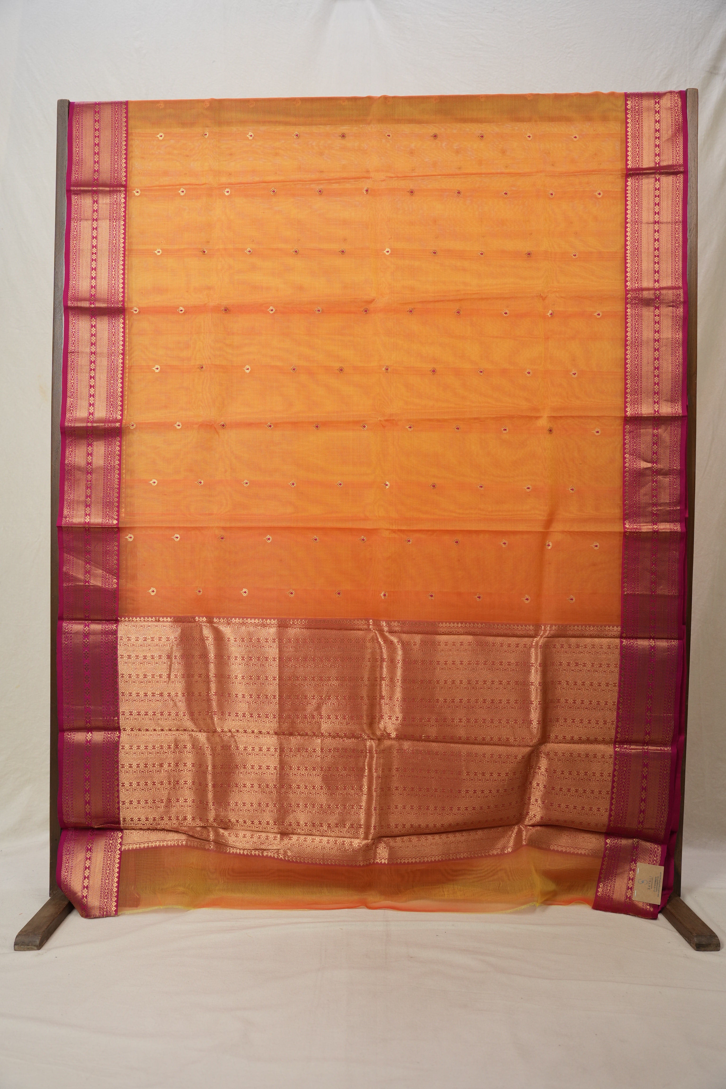 Orange Chanderi Silk Saree - SROCSS498