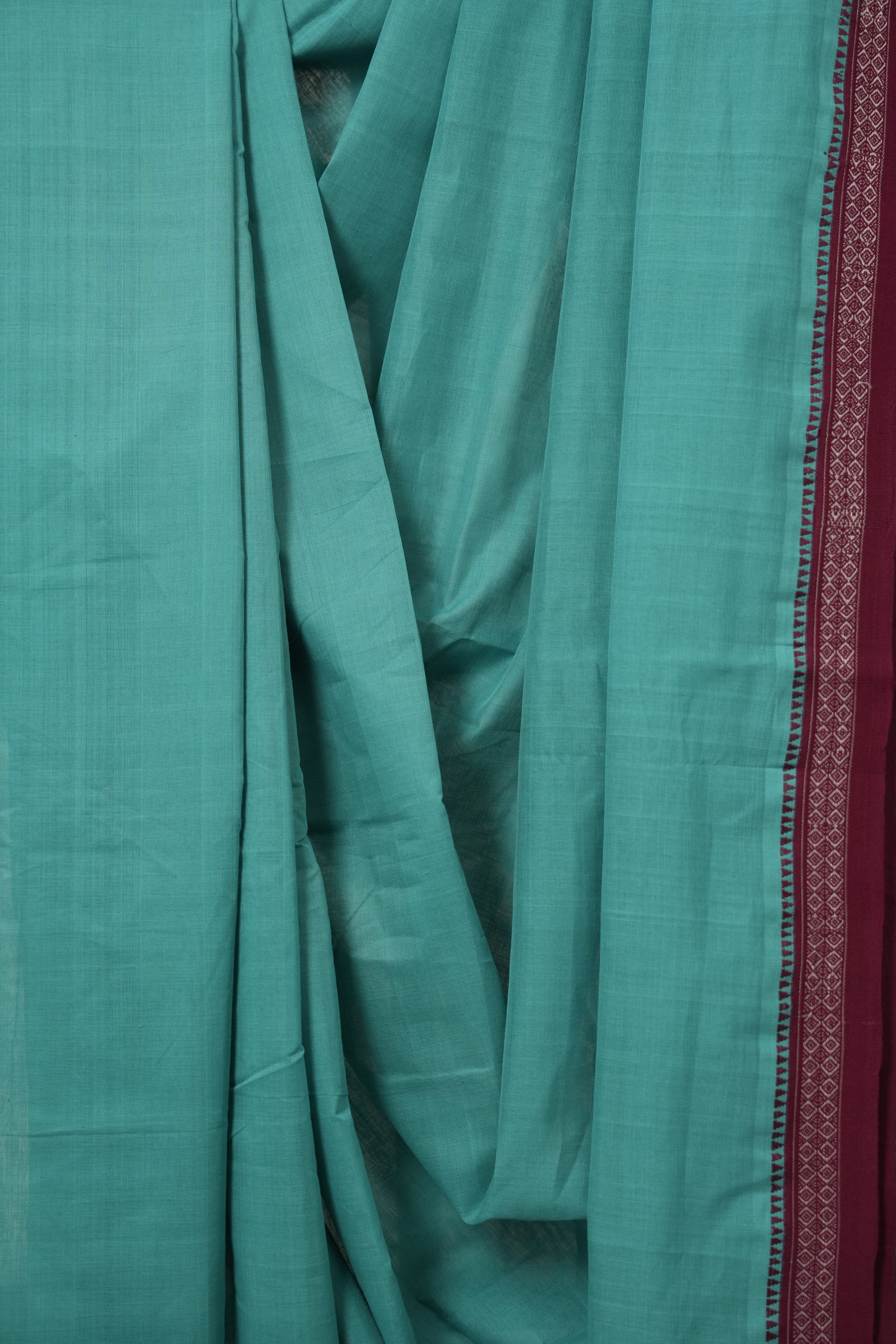 Blue Cotton Mangalgiri Saree - SRBCMS87