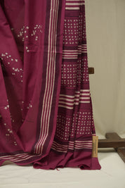 Magenta HBP Cotton Saree - SRMCS3511