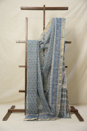 Tinted Blue HBP Kota Doria Saree - SRTBKDS215