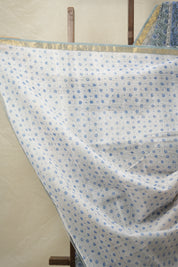 Tinted Blue HBP Kota Doria Saree - SRTBKDS215