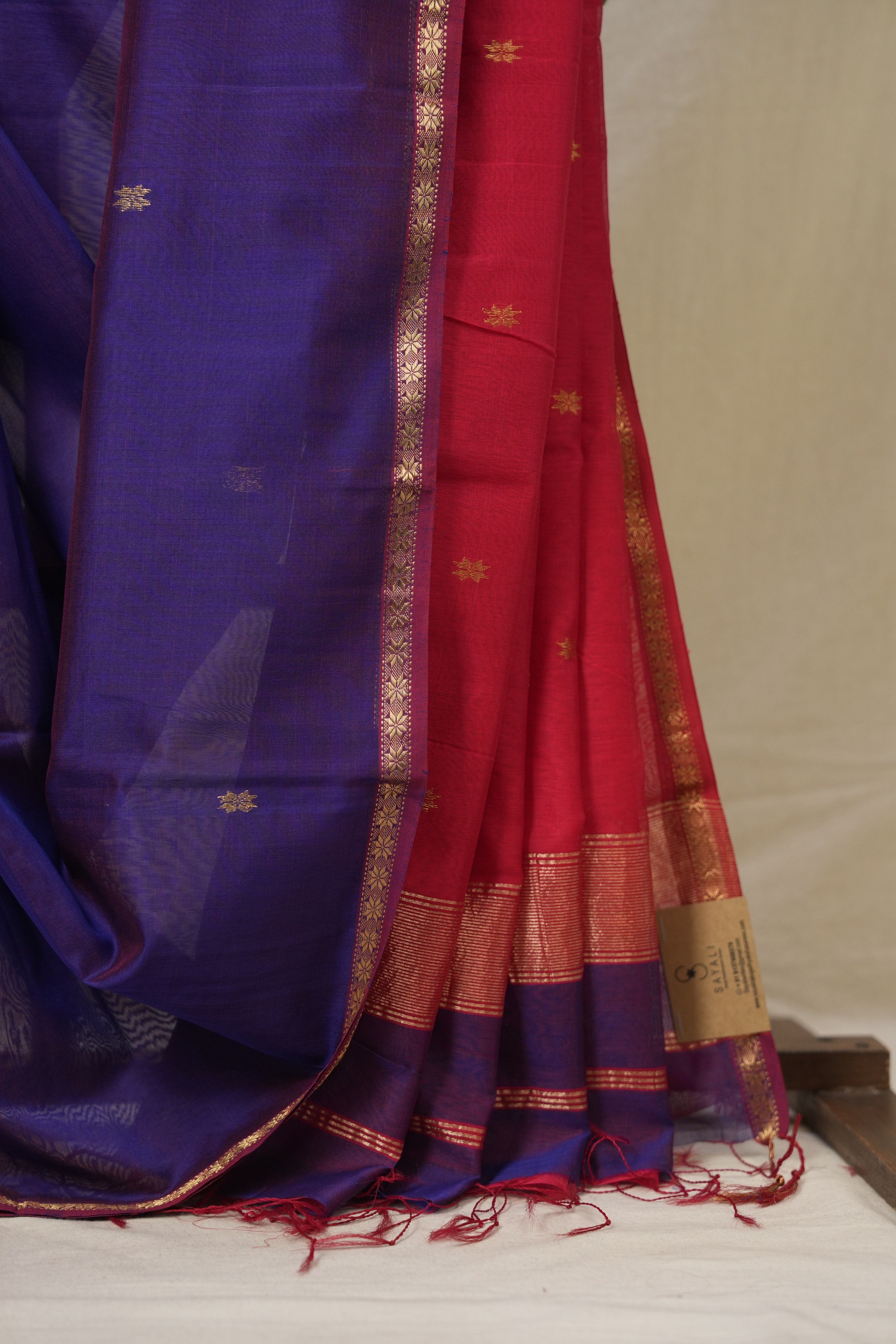 Purple Maheshwari Saree - SRPMS1128