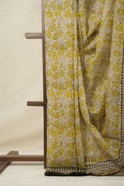 Yellow Blue HBP Kota Doria Saree - SRYBKDS216