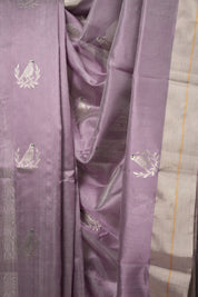 Grey Purple Chanderi Silk Saree - SRGPCSS514