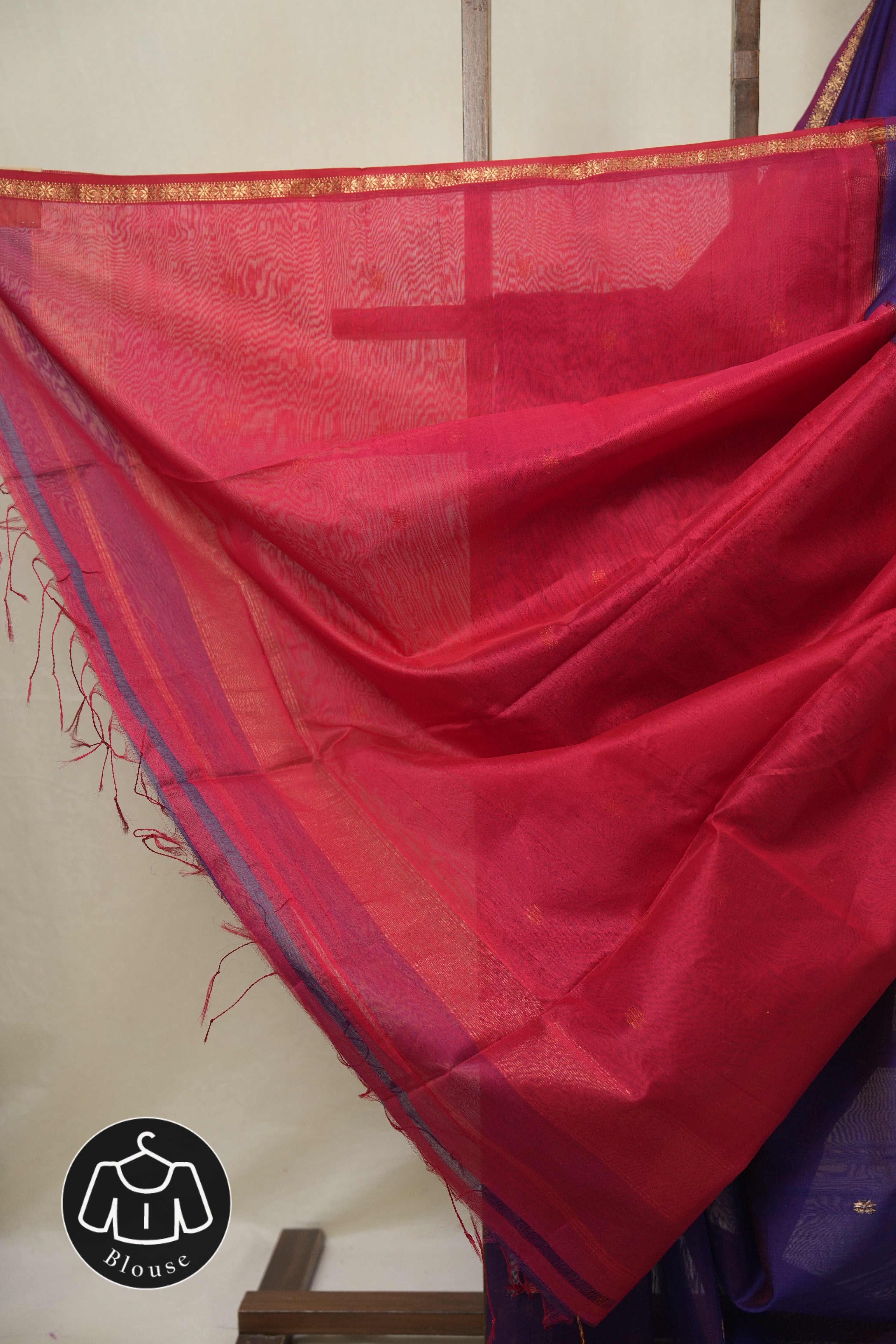 Purple Maheshwari Saree - SRPMS1128