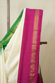Cream Pochampalli Silk Ikat Saree - SRCPSIS304