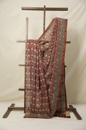 Brick Red HBP Kota Doria Saree - SRBRKDS225