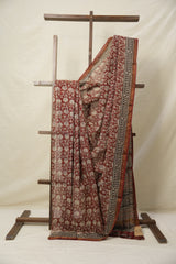 Brick Red HBP Kota Doria Saree - SRBRKDS225
