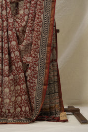 Brick Red HBP Kota Doria Saree - SRBRKDS225