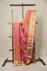 Rose Gold Chanderi Silk Saree - SRRGCSS519