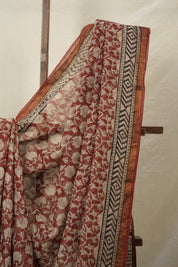 Brick Red HBP Kota Doria Saree - SRBRKDS225