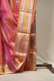 Rose Gold Chanderi Silk Saree - SRRGCSS519