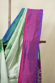 Mint Green Pochampalli Silk Ikat Saree - SRMGPSIS299