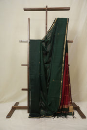 Green Maheshwari Saree - SRGMS1126