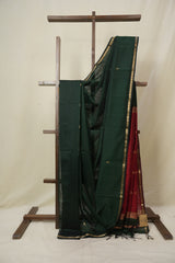 Green Maheshwari Saree - SRGMS1126