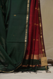 Green Maheshwari Saree - SRGMS1126