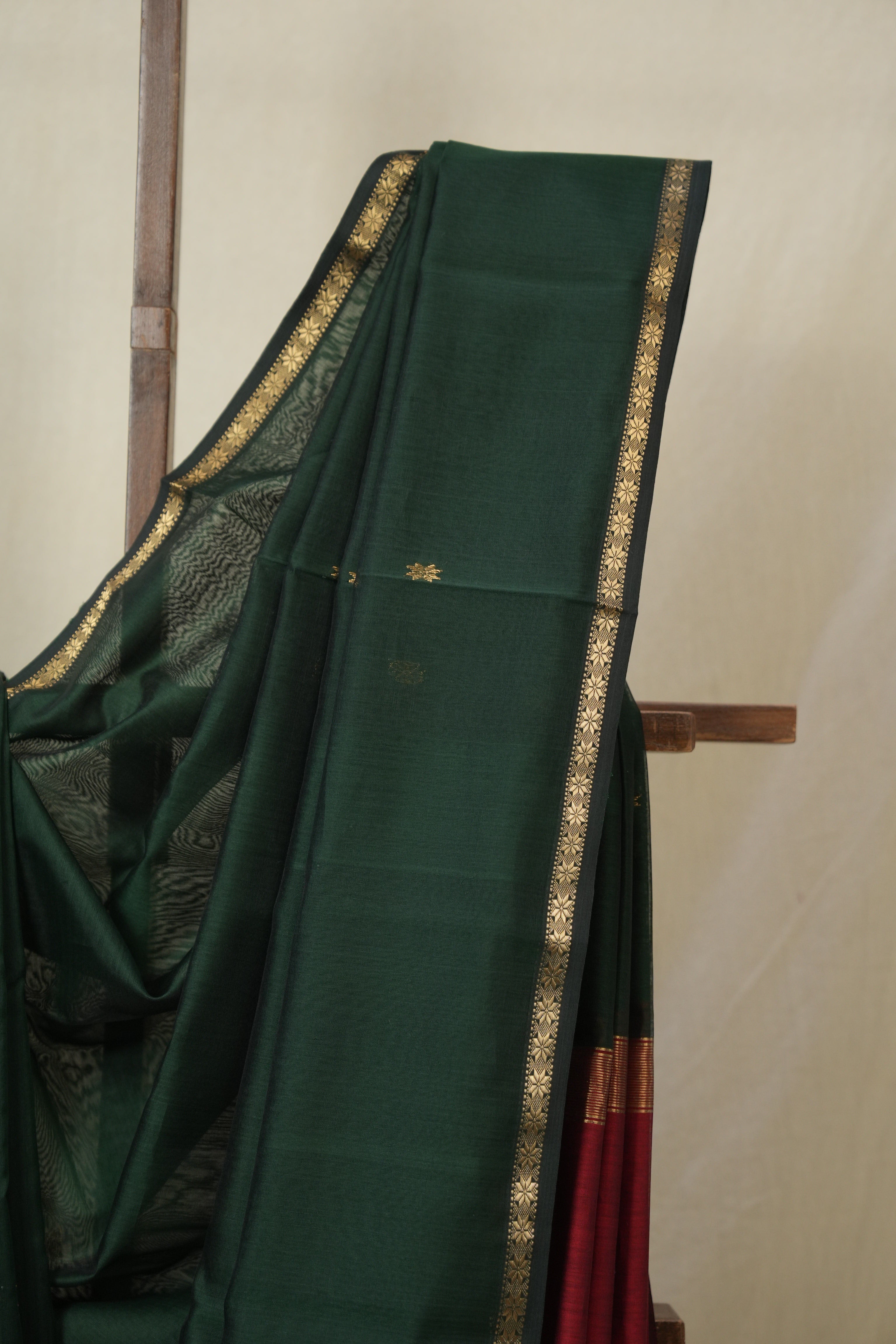 Green Maheshwari Saree - SRGMS1126