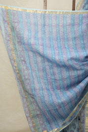 Aqua Blue HBP Kota Doria Saree - SRABKDS226