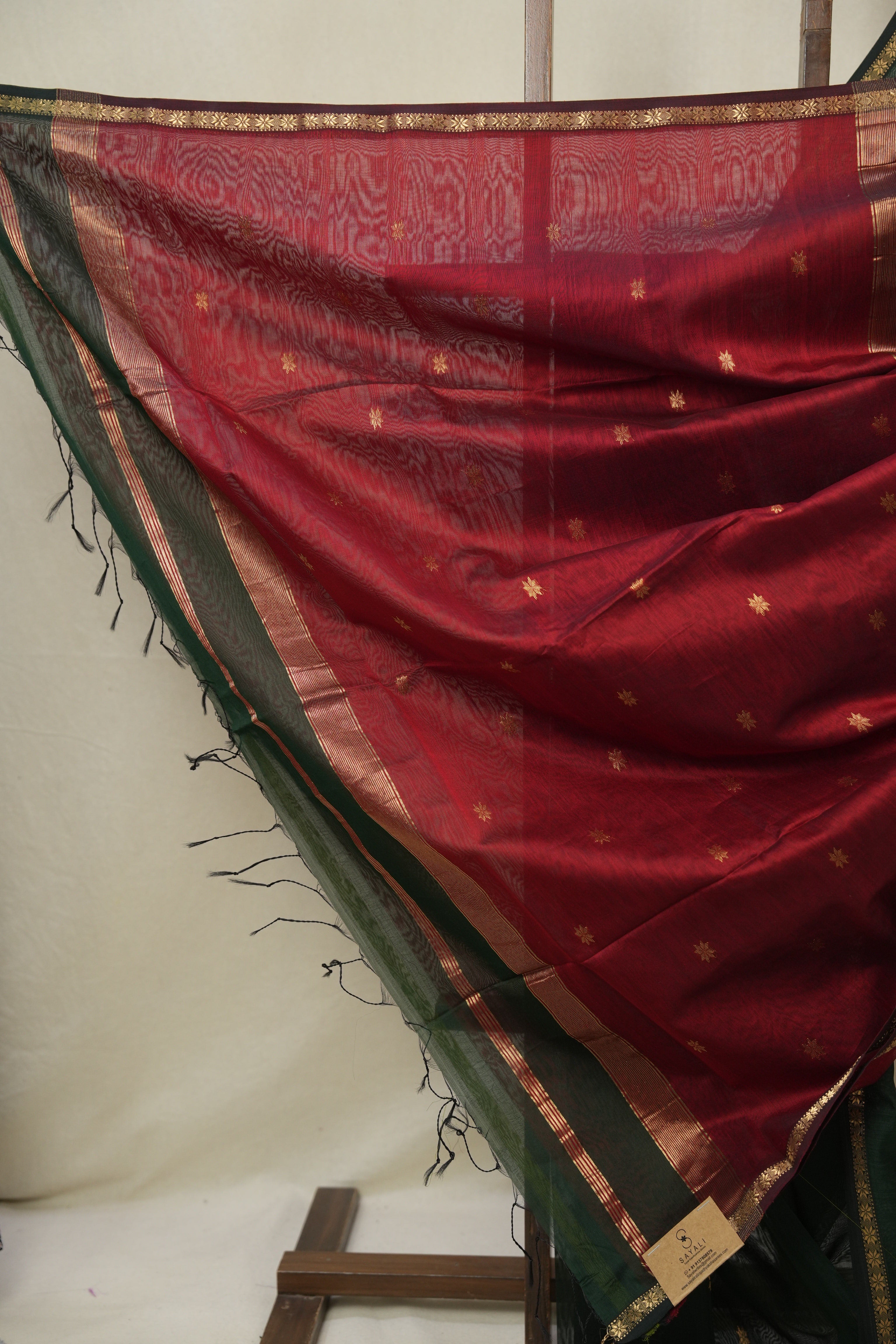 Green Maheshwari Saree - SRGMS1126