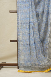 Blue Yellow HBP Kota Doria Saree - SRBYKDS227