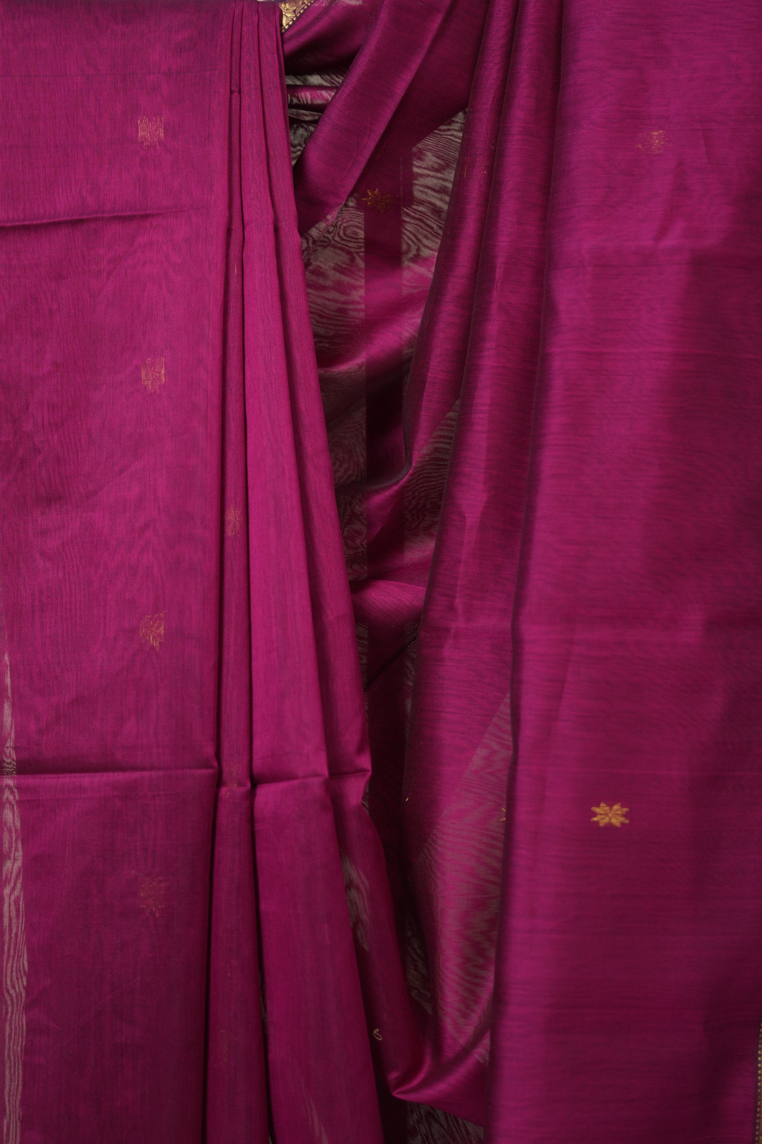Magenta Maheshwari Saree - SRMMS1123
