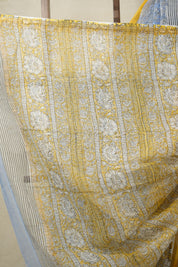 Blue Yellow HBP Kota Doria Saree - SRBYKDS227
