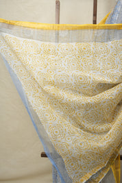 Blue Yellow HBP Kota Doria Saree - SRBYKDS227