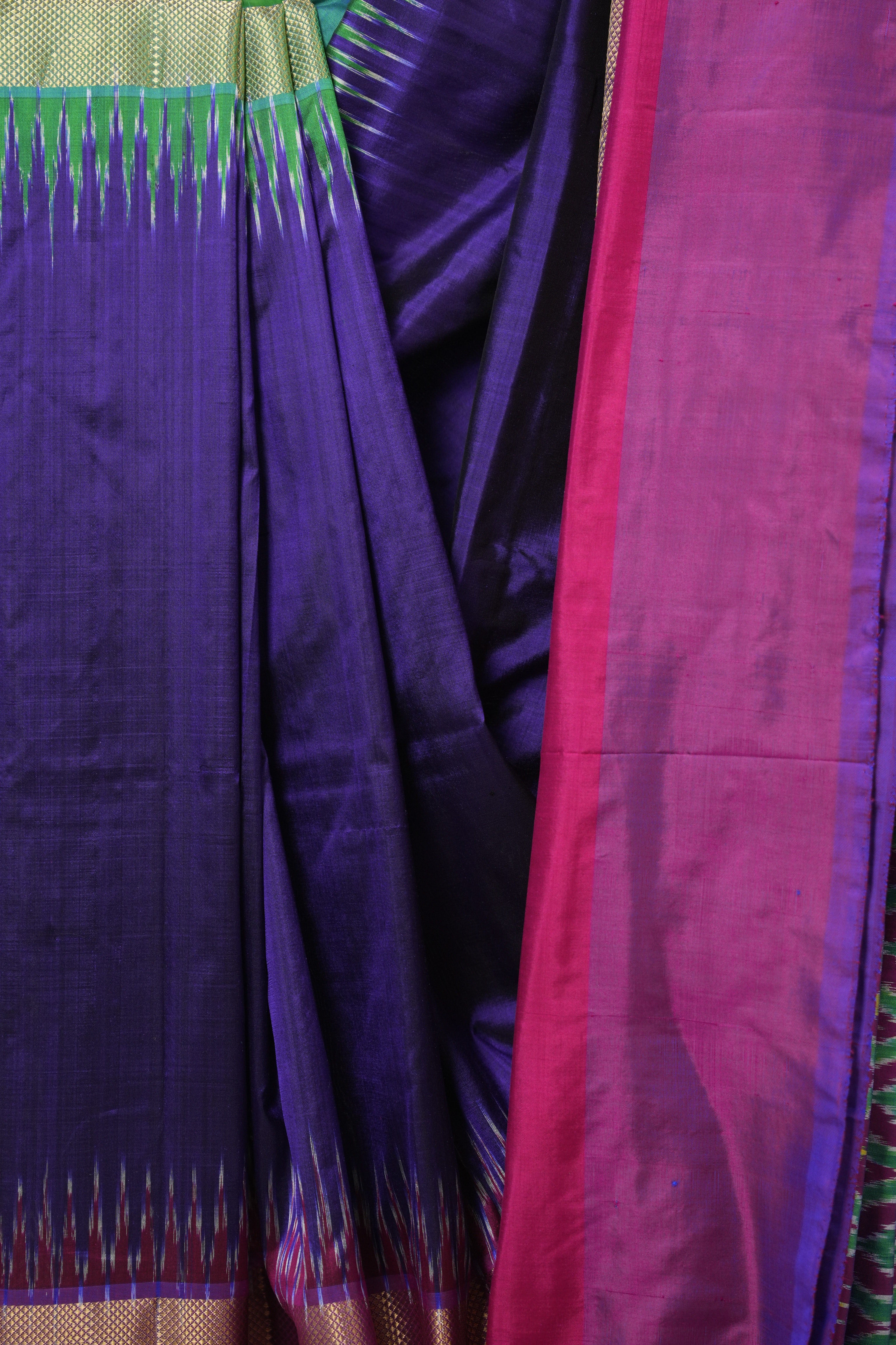 Violet Pochampalli Silk Ikat Saree - SRVPSIS301